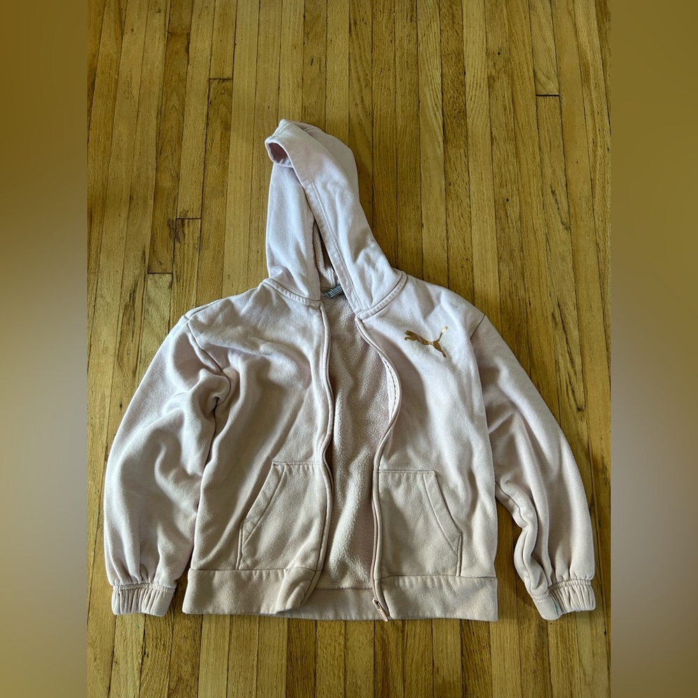 Puma Light Pink Zip-Up Hoodie